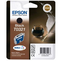 Epson T0321 Black DURABrite Ink Cartridge (Quil) (C13T03214010)